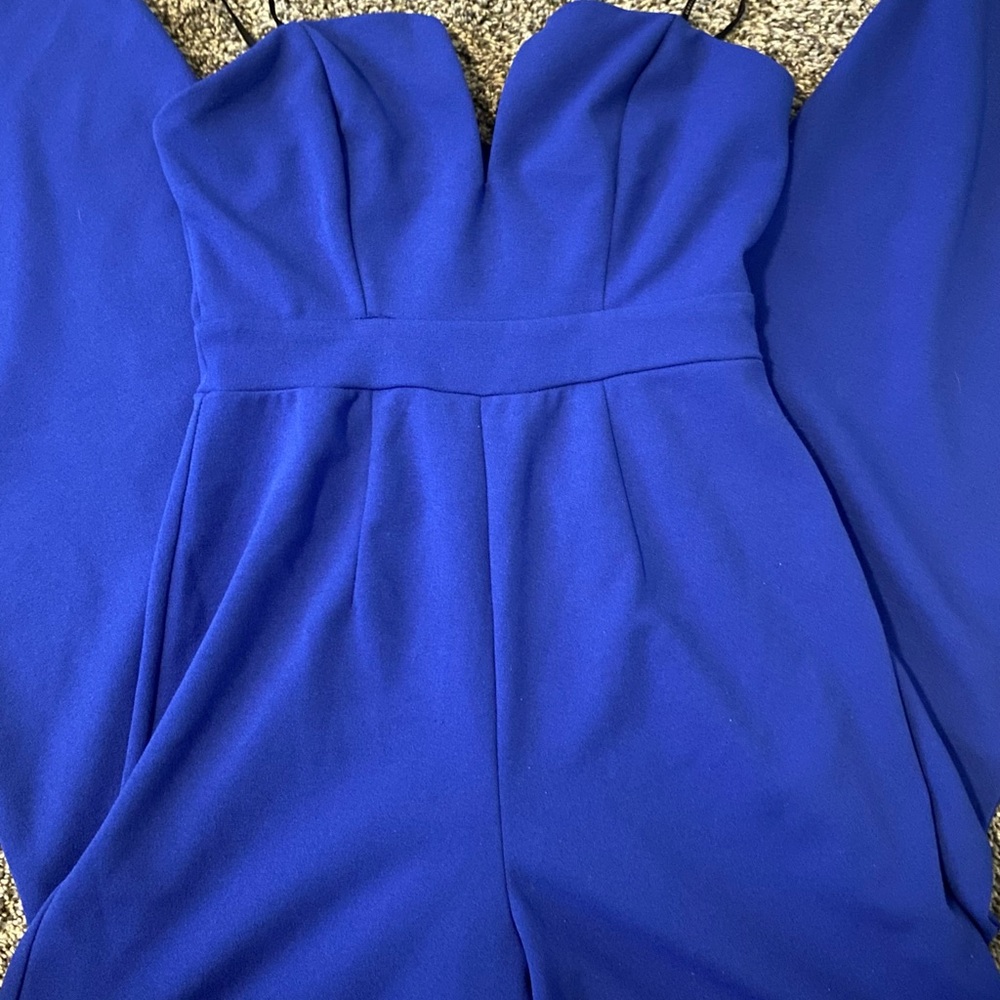 FOREVER 21  Royal Blue Strapless Pantsuit